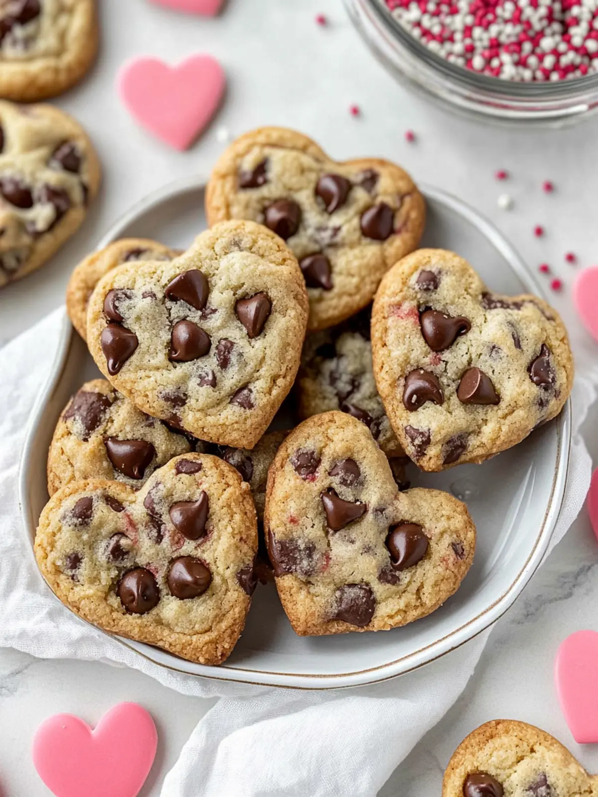 Heart Shaped Chocolate Chip Cookies Ready in 30 Minutes! 3 Heart Shaped Chocolate Chip Cookies