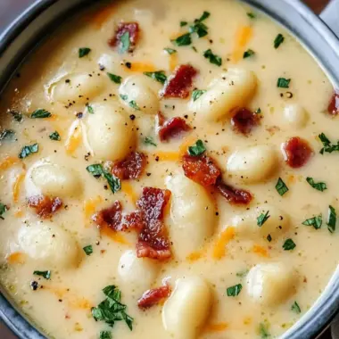 Bacon Cheddar Gnocchi Soup: Creamy Comfort in 38 Minutes 9 Bacon Cheddar Gnocchi Soup