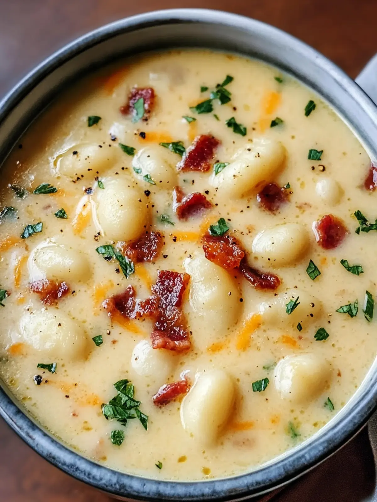 Bacon Cheddar Gnocchi Soup: Creamy Comfort in 38 Minutes 5 Bacon Cheddar Gnocchi Soup