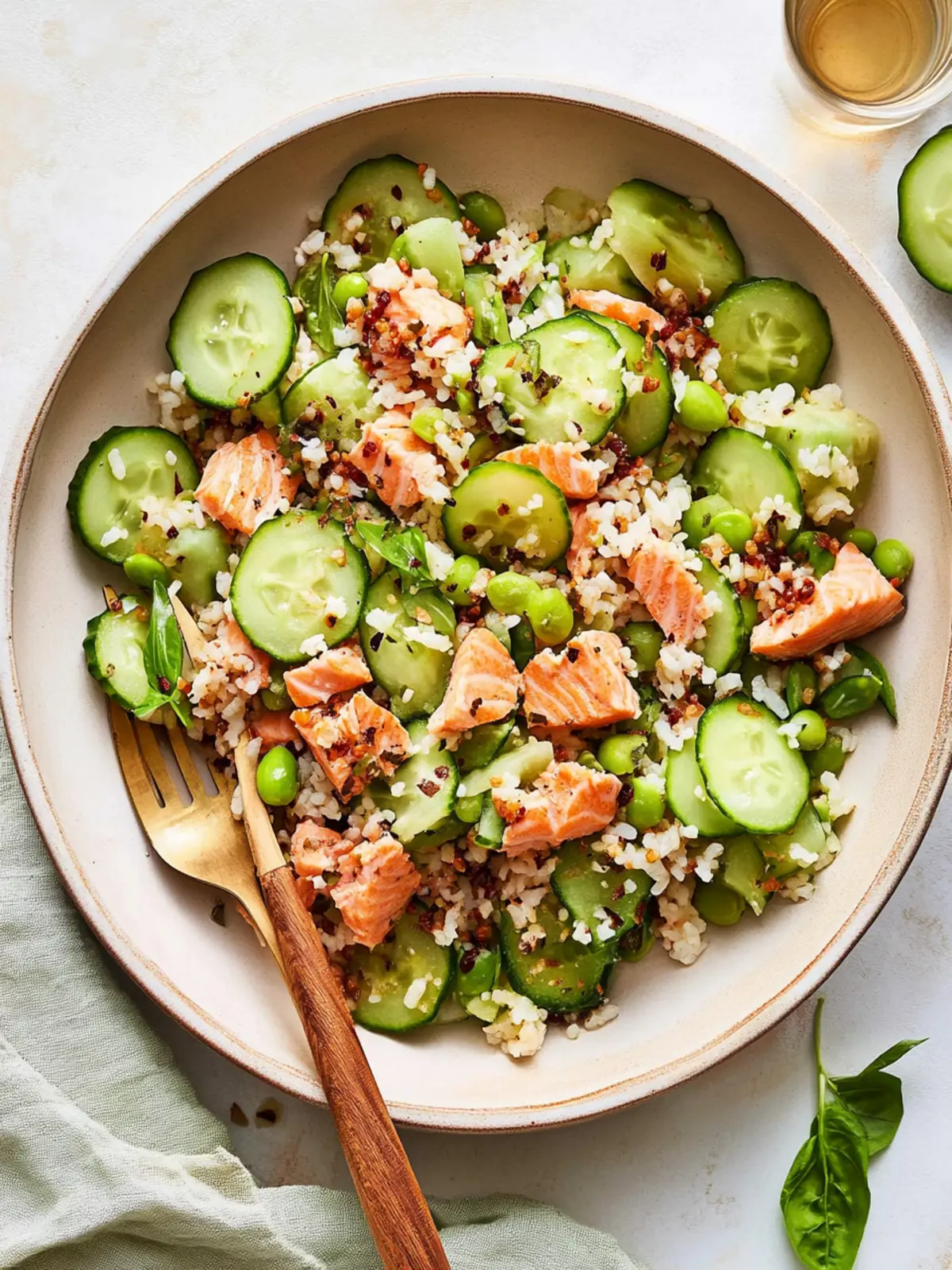 Crispy Rice Salmon Cucumber Salad for a Flavorful Meal Prep 3 Crispy Rice Salmon Cucumber Salad