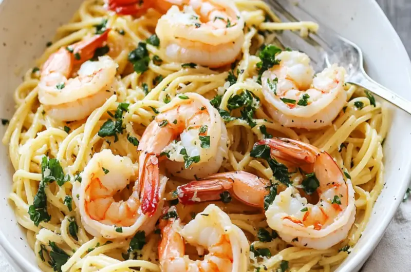 Lemon Garlic Shrimp Pasta