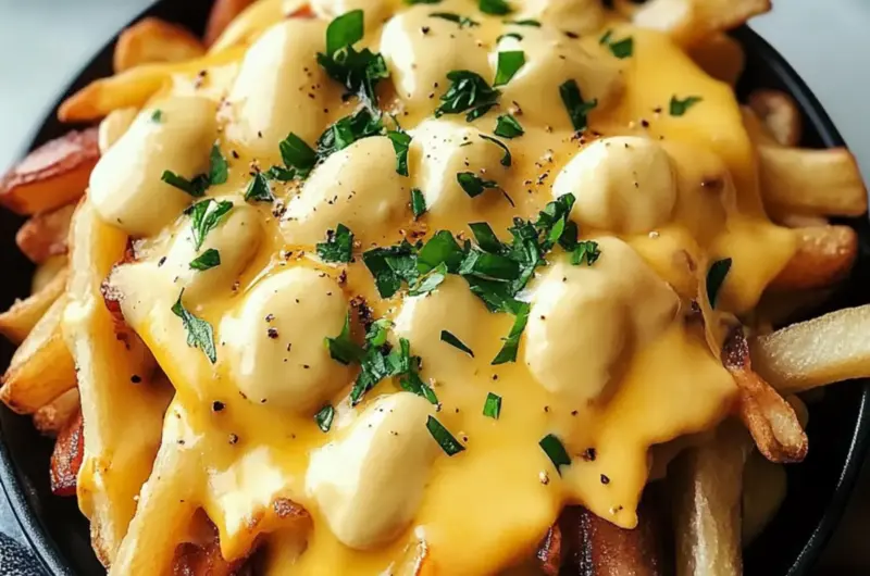 Breakfast Poutine with Hollandaise Sauce