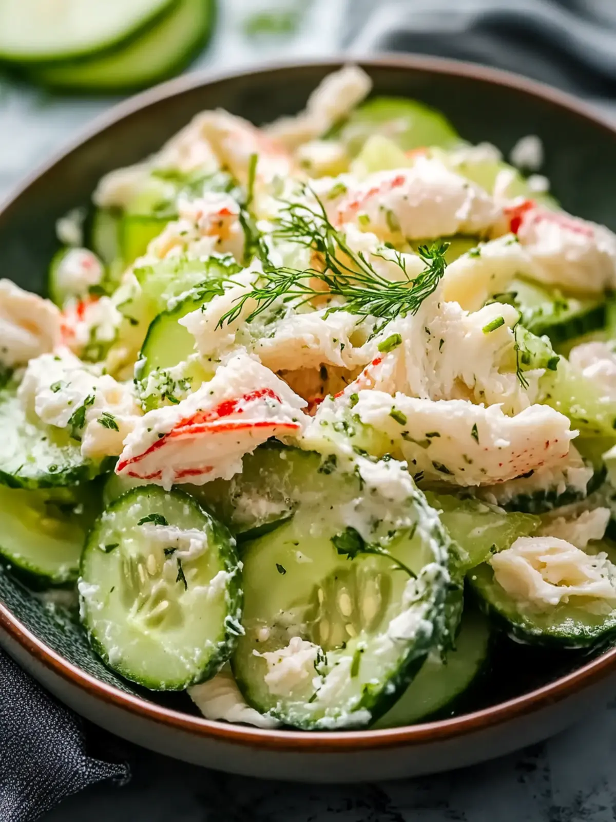 Cucumber Salad with Crab Meat: The Ultimate Summer Refreshment 2 Cucumber Salad with Crab Meat