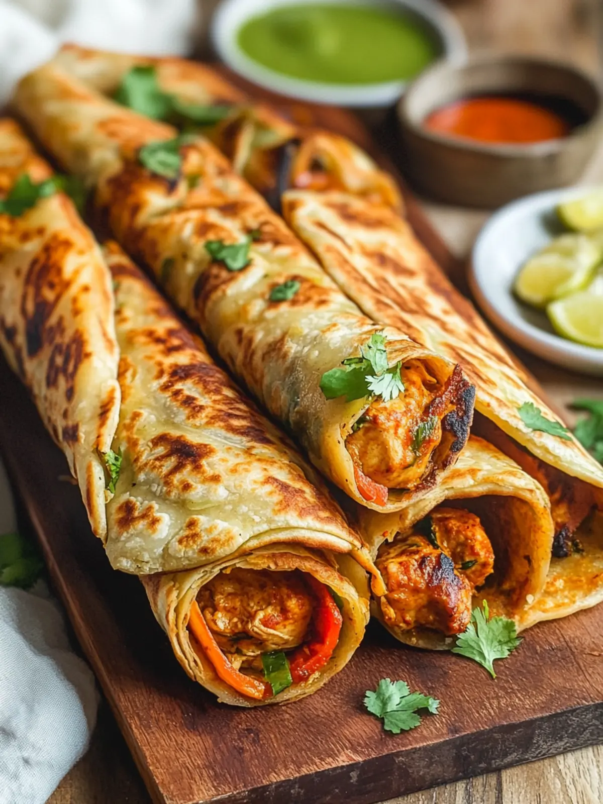 Savor the Flavor: Irresistible Chicken Tikka Paratha Rolls 3 Chicken Tikka Paratha Rolls