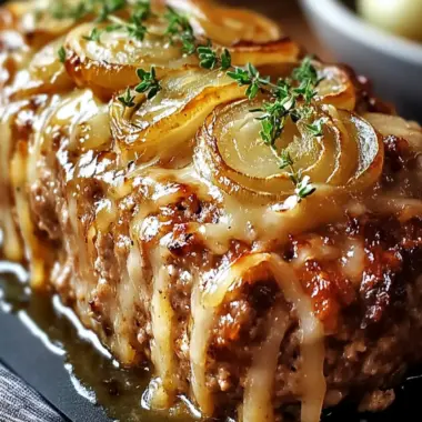 Irresistible French Onion Meatloaf with Cheesy Goodness 9 French Onion Meatloaf