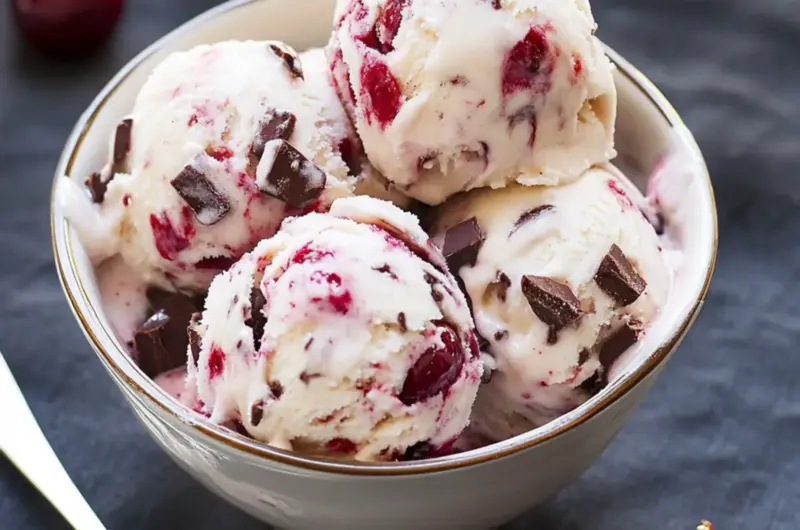 Brandied Cherry-and-Chocolate Chunk Ice Cream
