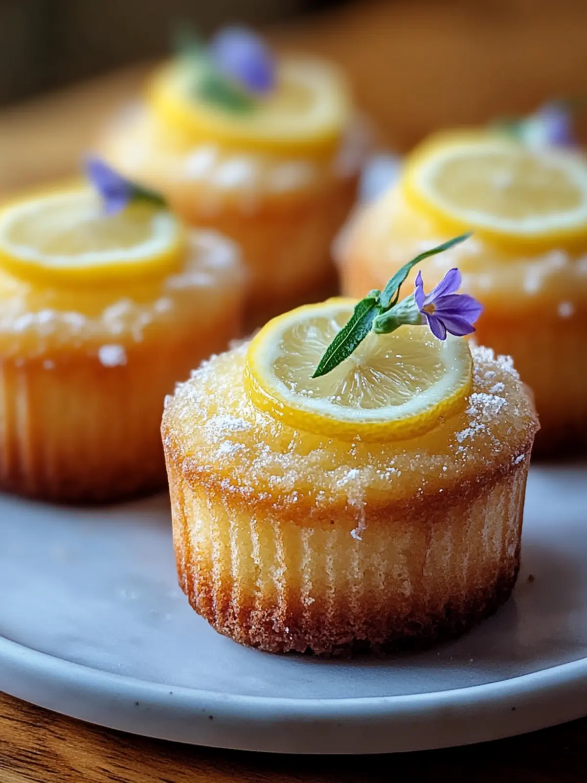 Delicious Mini Lemon Cakes with Lavender Glaze to Savor 3 Mini Lemon Cakes