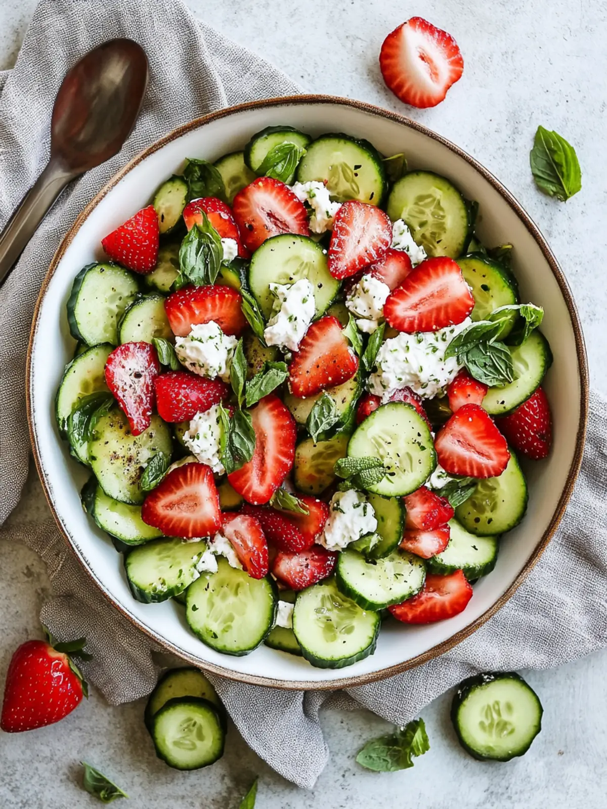 Refreshing Strawberry Cucumber Salad in Just 20 Minutes 4 Strawberry Cucumber Salad