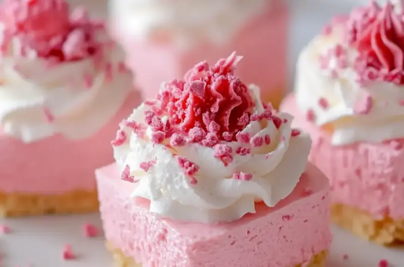 Pink Velvet Cheesecake Bites