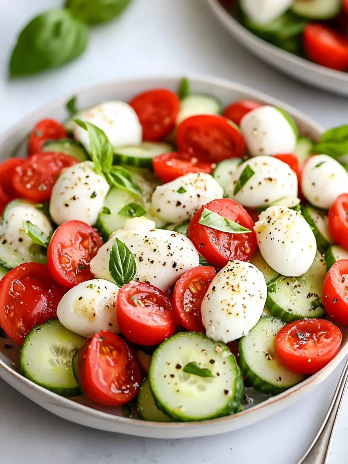 Crisp Cucumber Caprese Salad: Refreshing Summer Perfection 3 Cucumber Caprese Salad