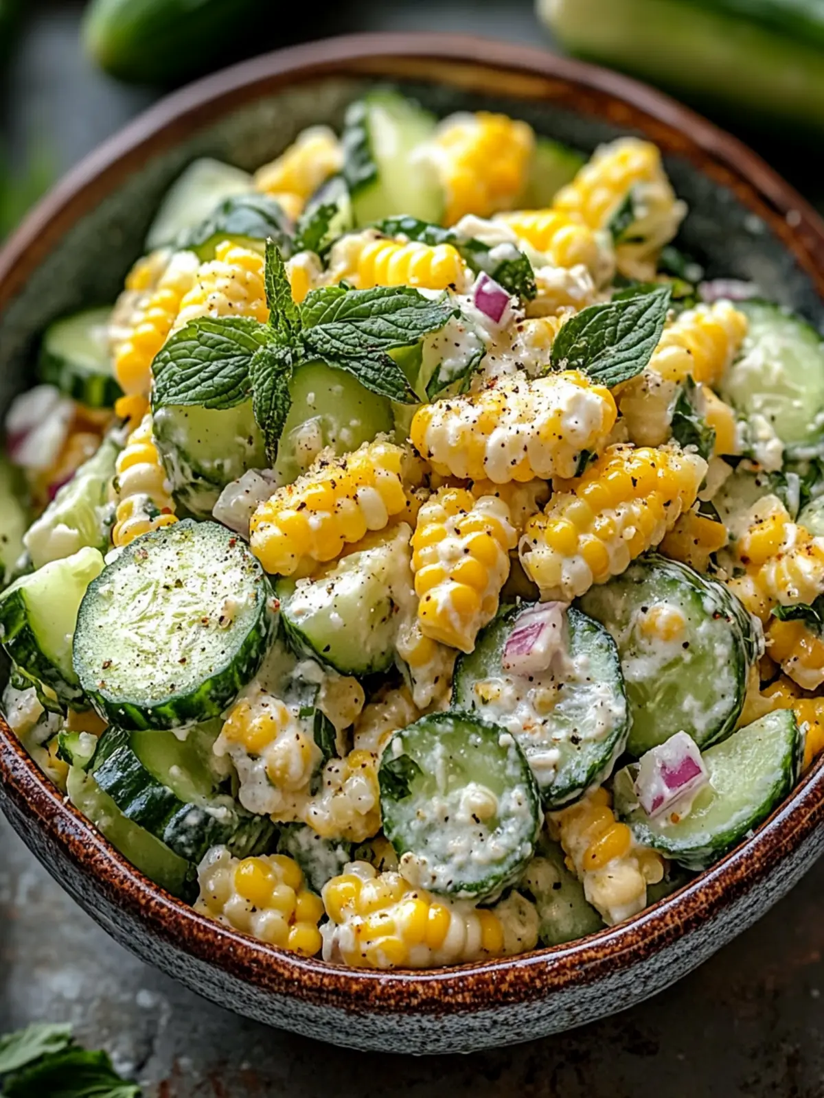 Street Corn Creamy Cucumber Salad: A Must-Try Summer Delight 3 Street Corn Creamy Cucumber Salad