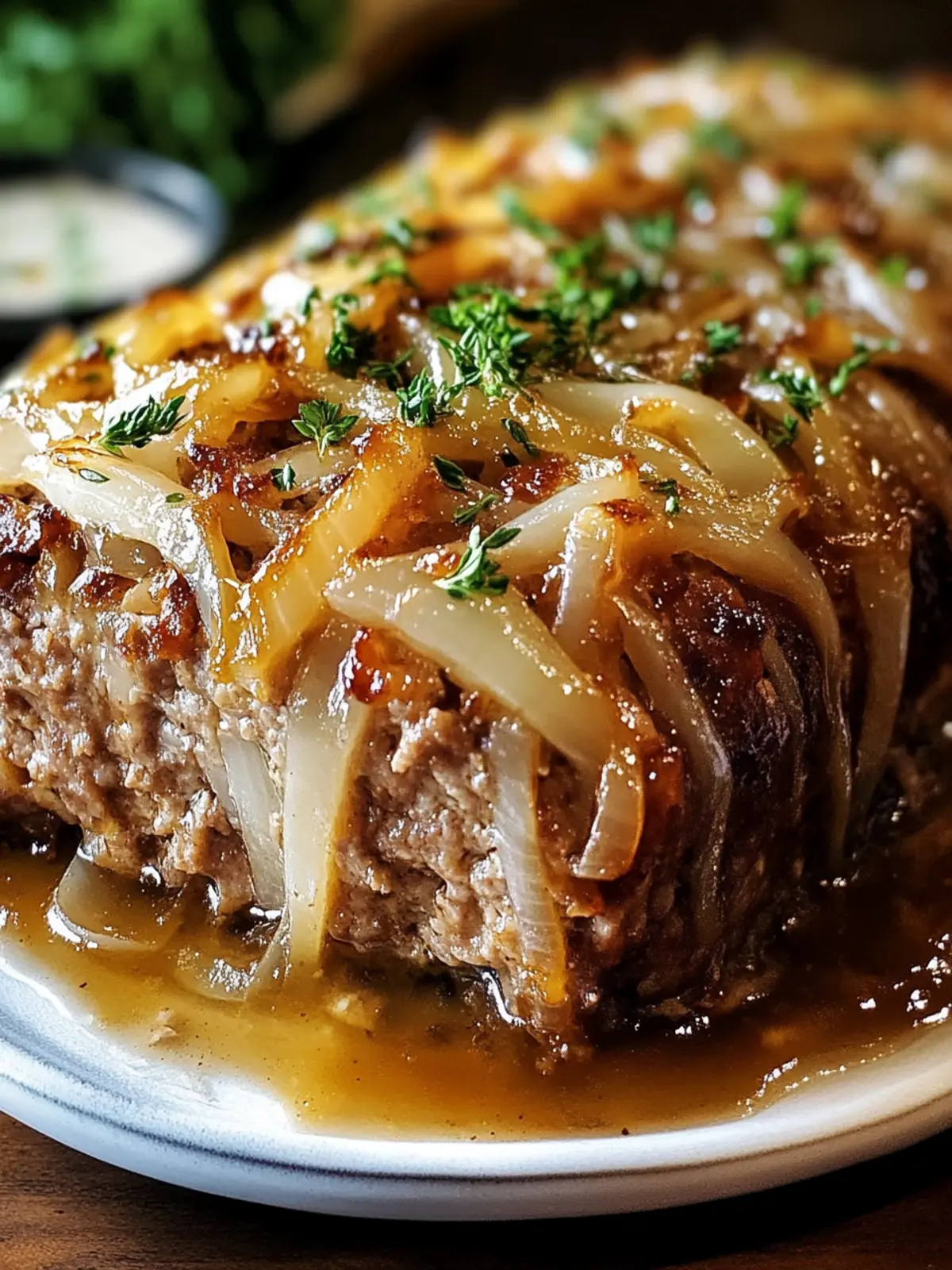 Irresistible French Onion Meatloaf with Cheesy Goodness 4 French Onion Meatloaf