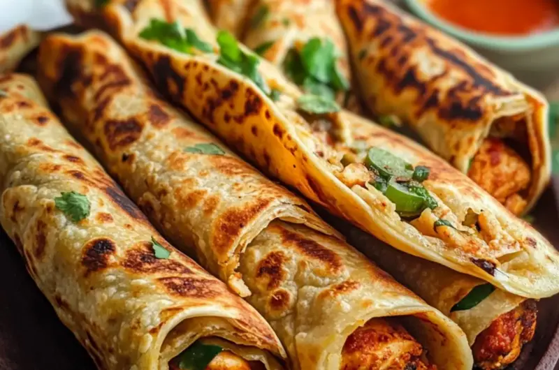 Chicken Tikka Paratha Rolls