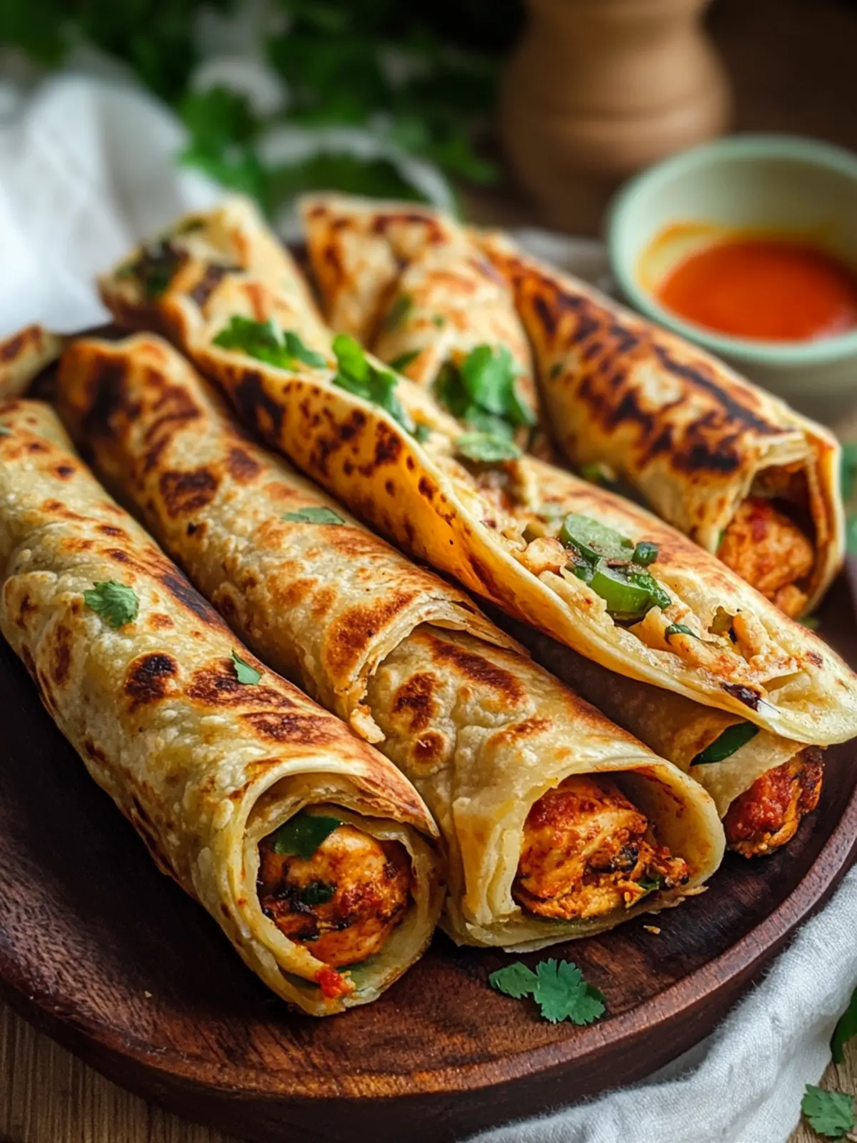 Savor the Flavor: Irresistible Chicken Tikka Paratha Rolls 5 Chicken Tikka Paratha Rolls