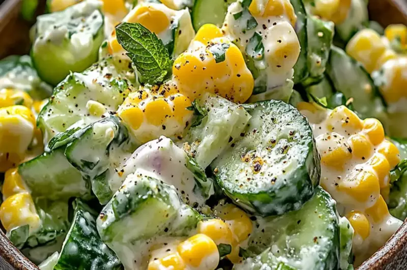 Street Corn Creamy Cucumber Salad