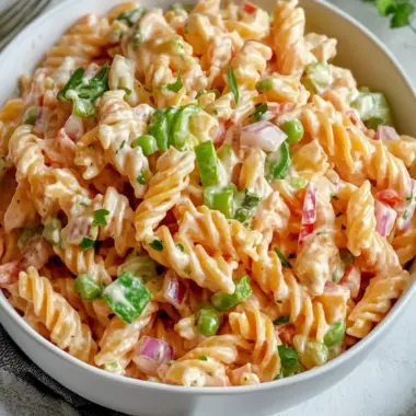 Delicious Pink Cadillac Pasta Salad Perfect for Summer Picnics 9 Pink Cadillac Pasta Salad