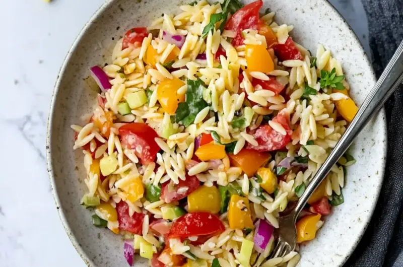 Rainbow Orzo Salad