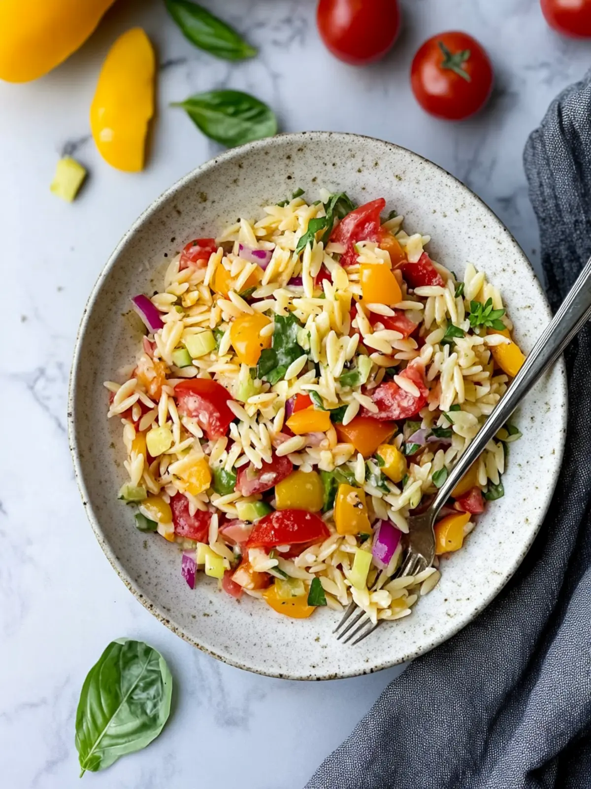 Rainbow Orzo Salad – A Colorful, Quick Meal You’ll Crave 5 Rainbow Orzo Salad