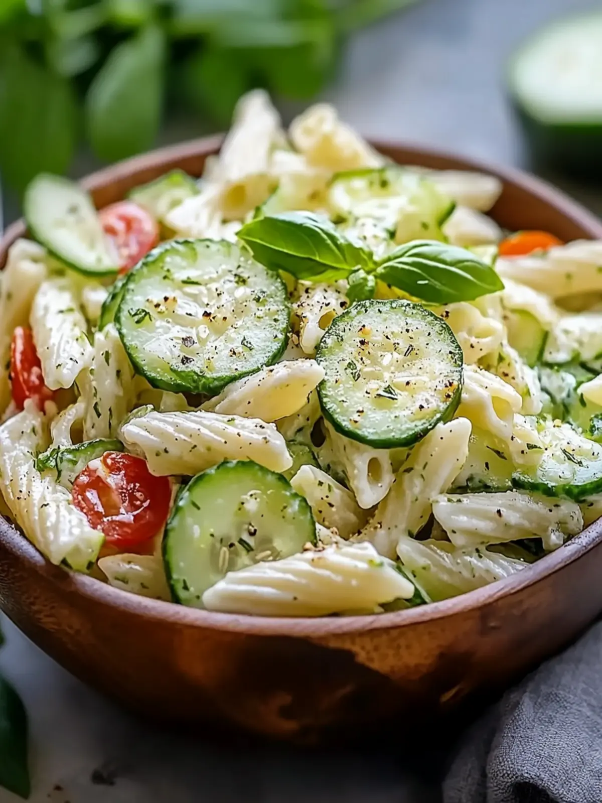 Crispy Cucumber Pasta Salad for a Refreshing Summer Meal 4 Cucumber Pasta Salad
