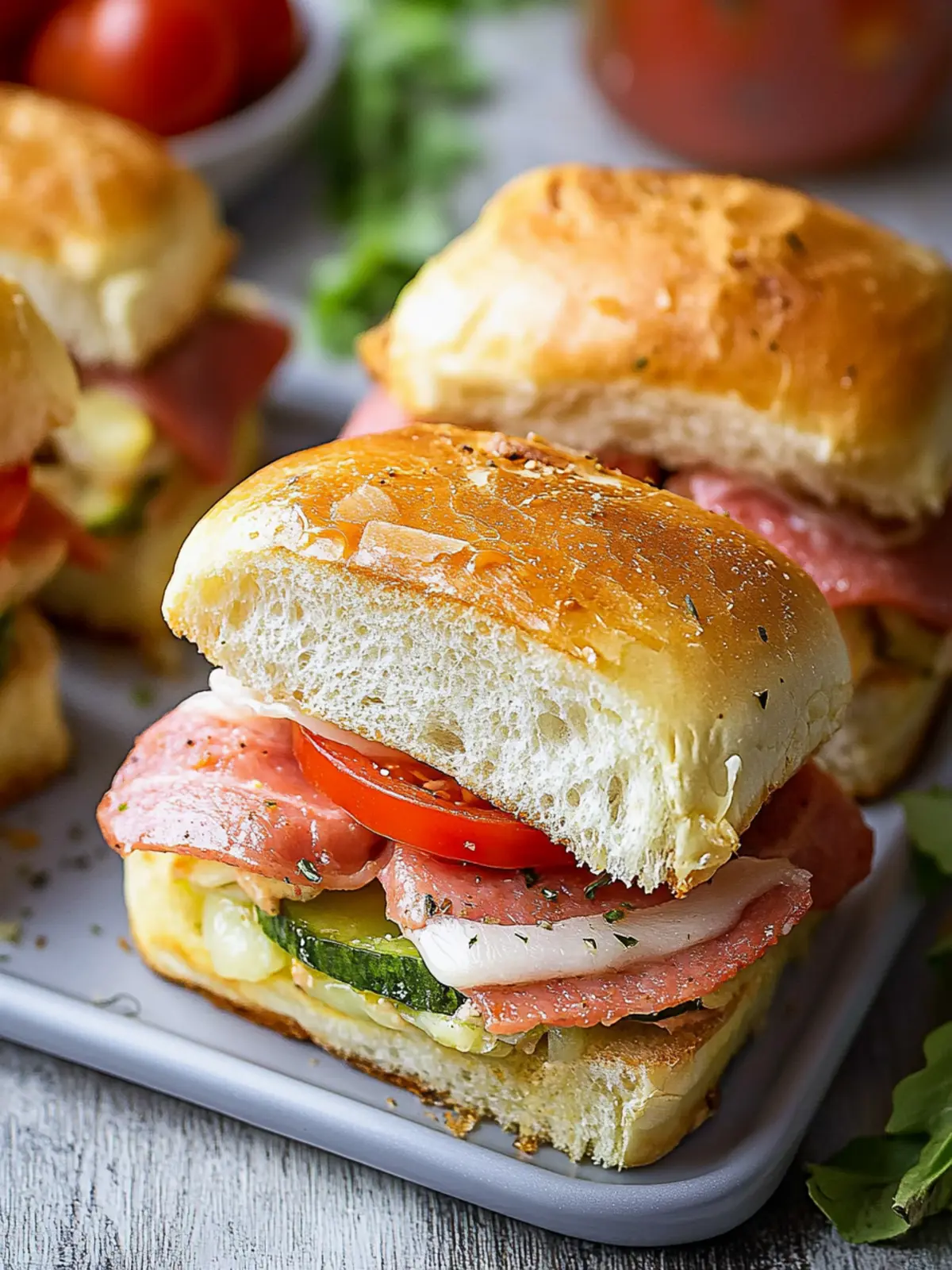 Satisfy Your Cravings with Homemade Hot Italian Sub Sliders 2 Hot Italian Sub Sliders