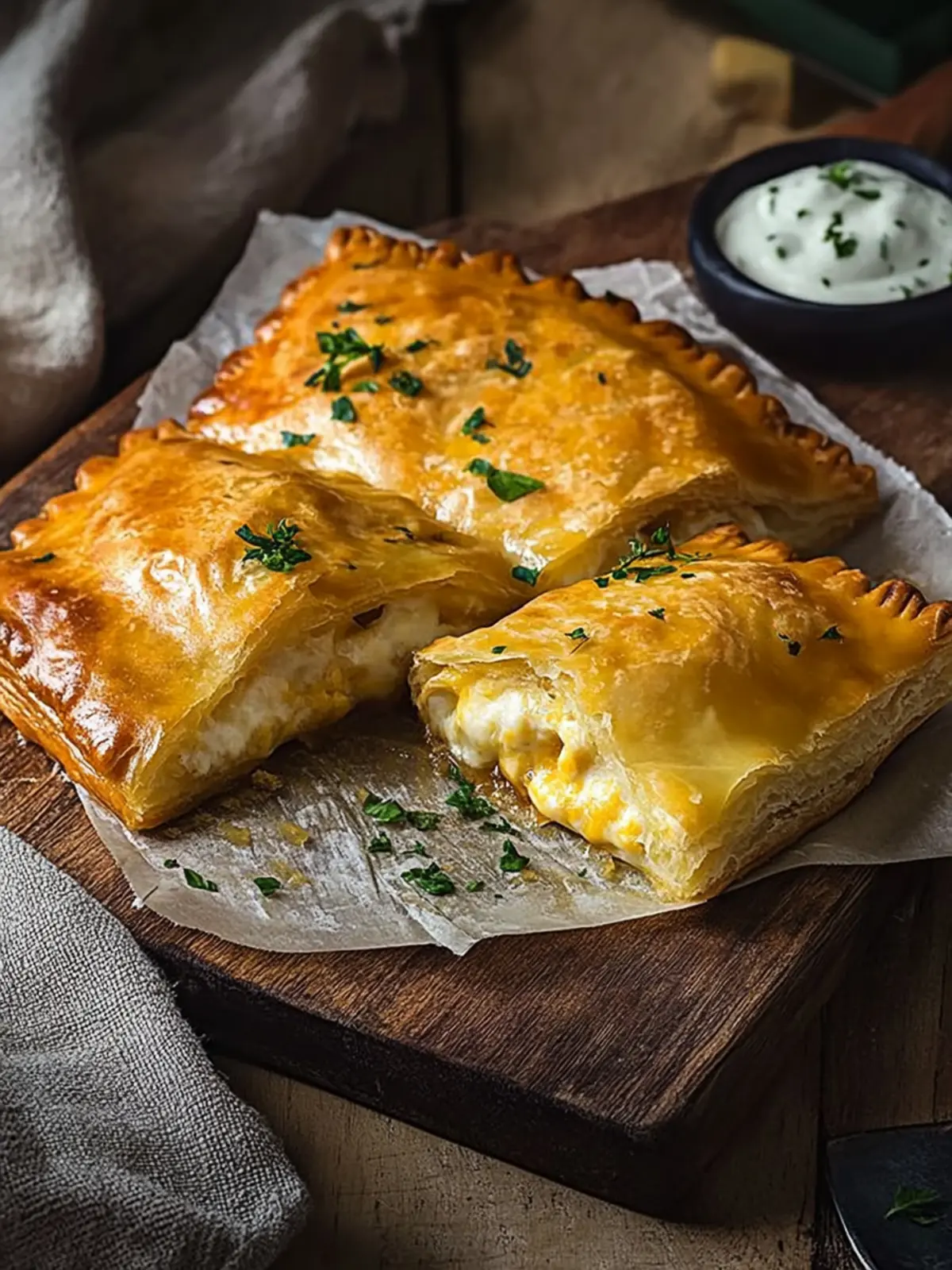Irresistible Cheese Borek with Feta and Fresh Parsley 3 Cheese Borek