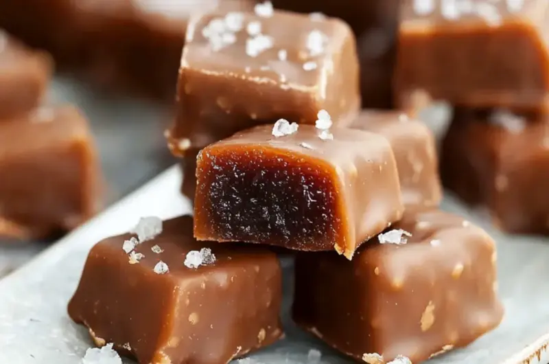 Chocolate Dipped Date Caramels