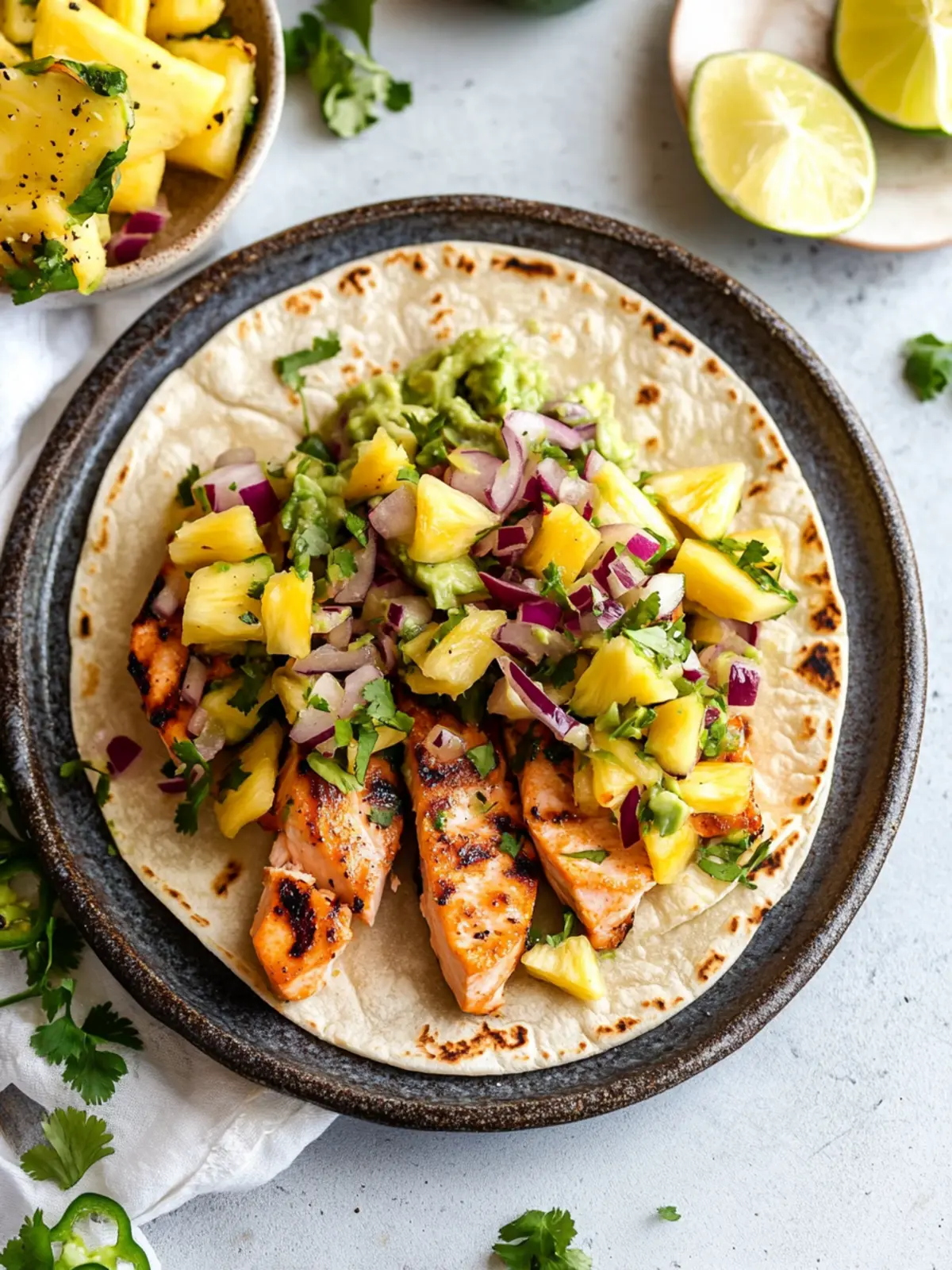 Flavorful Salmon Tacos with Pineapple Avocado Salsa Bliss 4 Salmon Tacos & Pineapple Avocado Salsa