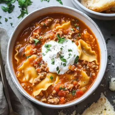 Hearty Lasagna Soup: Easy Comfort in One Pot Delight 10 Lasagna Soup