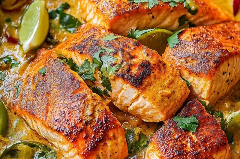 Caribbean-Style Coconut Curry Salmon