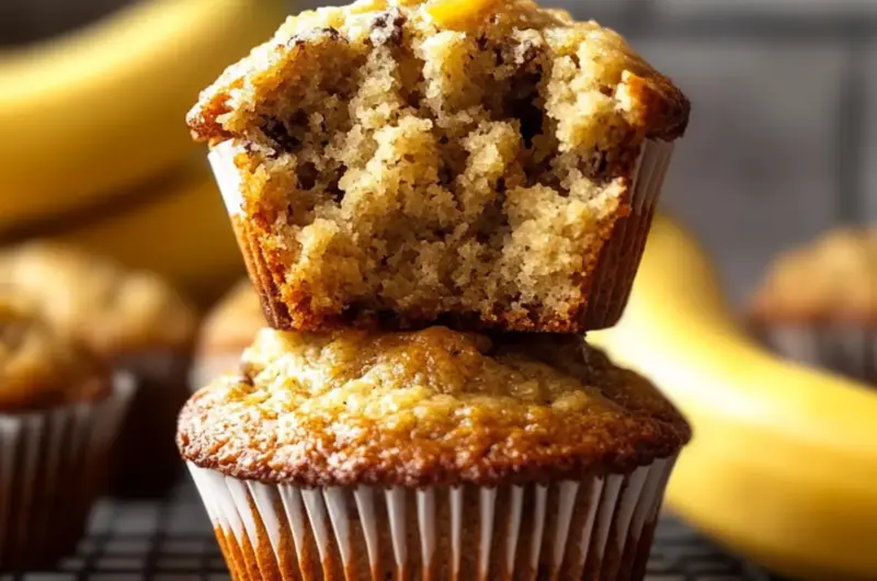 Fluffy Banana Bread Muffins