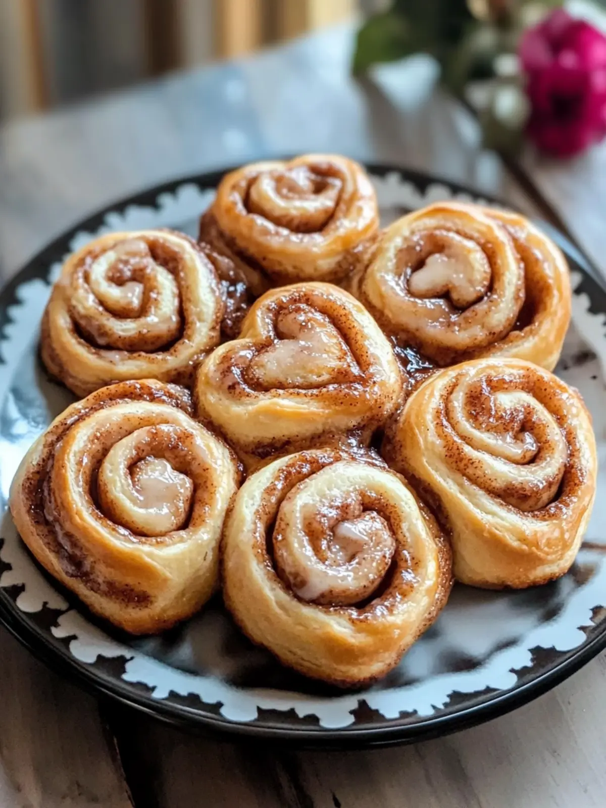 Heart Shaped Cinnamon Rolls that Will Melt Your Heart 2 Heart Shaped Cinnamon Rolls