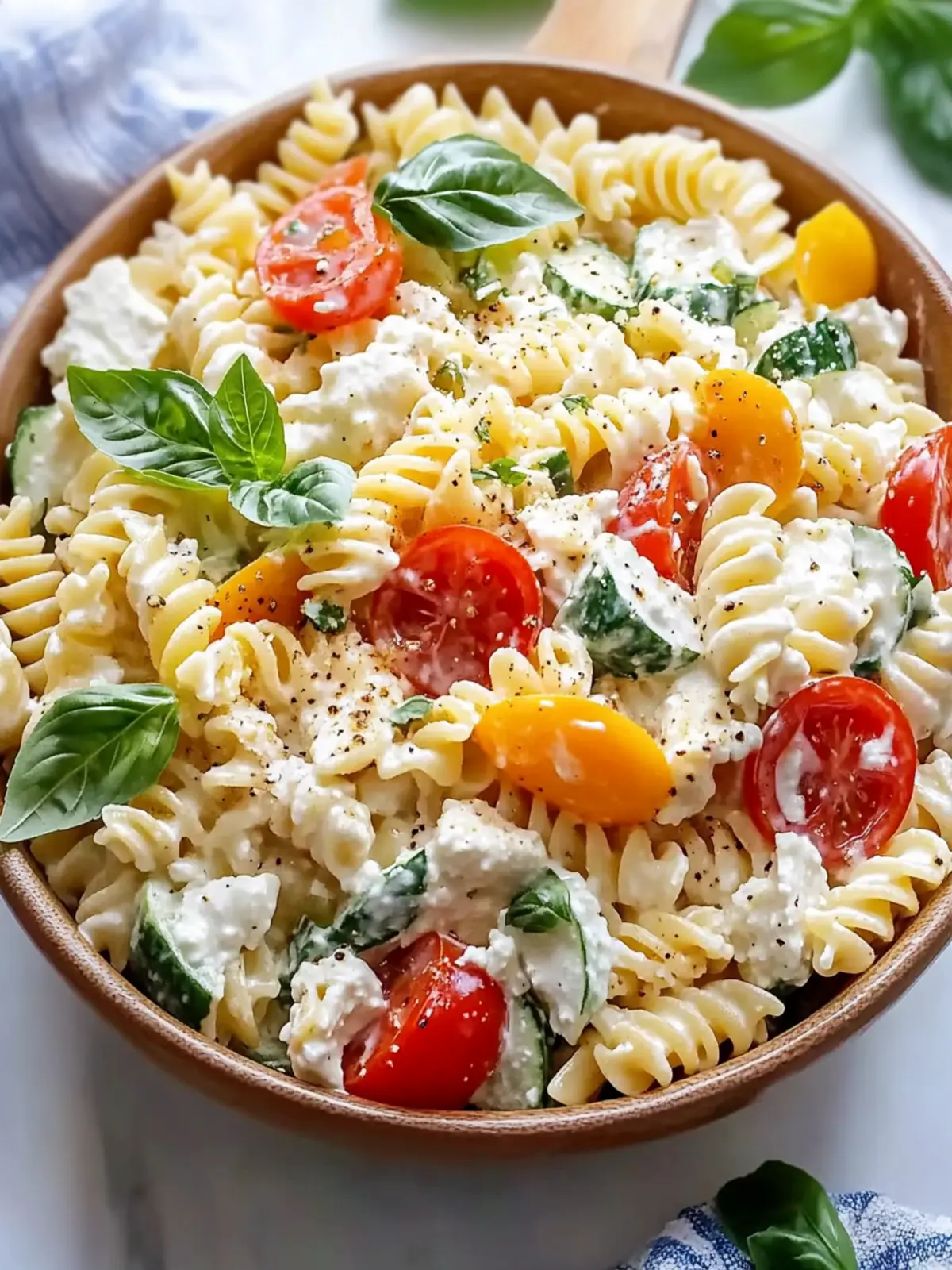 Cottage Cheese Pasta Salad: Healthy Twist for Your Lunch! 3 Cottage Cheese Pasta Salad