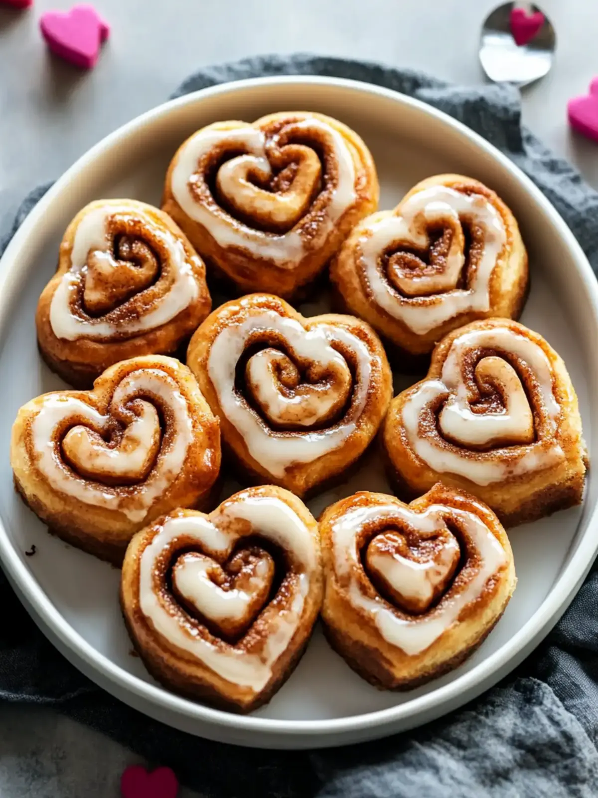 Heart Shaped Cinnamon Rolls that Will Melt Your Heart 4 Heart Shaped Cinnamon Rolls