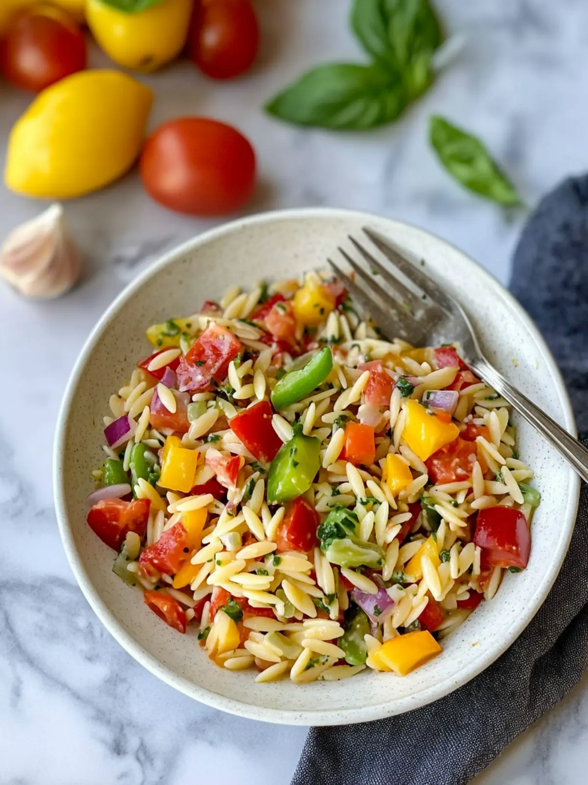 Rainbow Orzo Salad – A Colorful, Quick Meal You’ll Crave 2 Rainbow Orzo Salad
