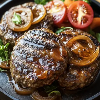 Mouthwatering Hamburger Steak with Savory Onion Gravy Delight 9 Hamburger Steak