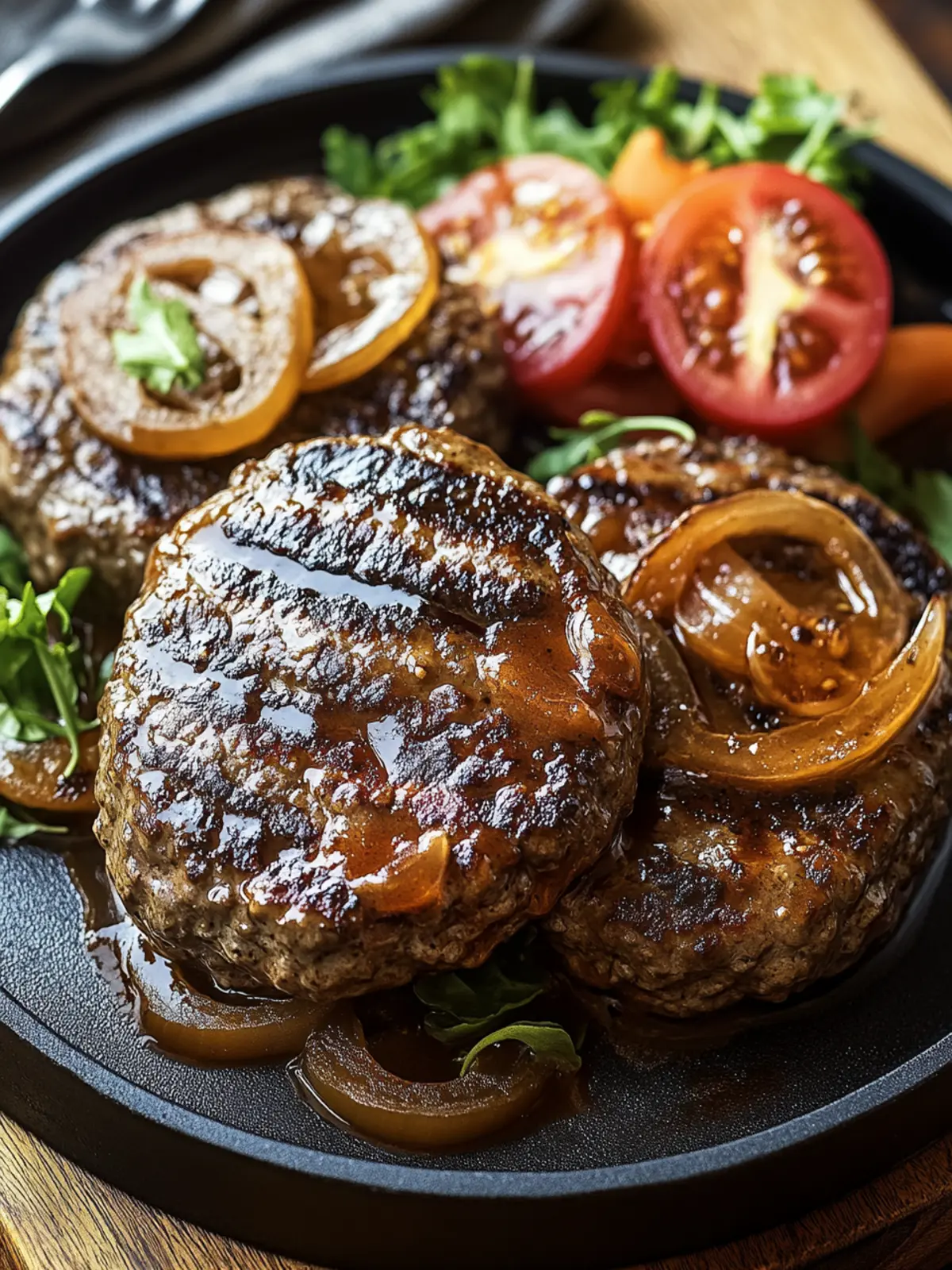 Mouthwatering Hamburger Steak with Savory Onion Gravy Delight 5 Hamburger Steak