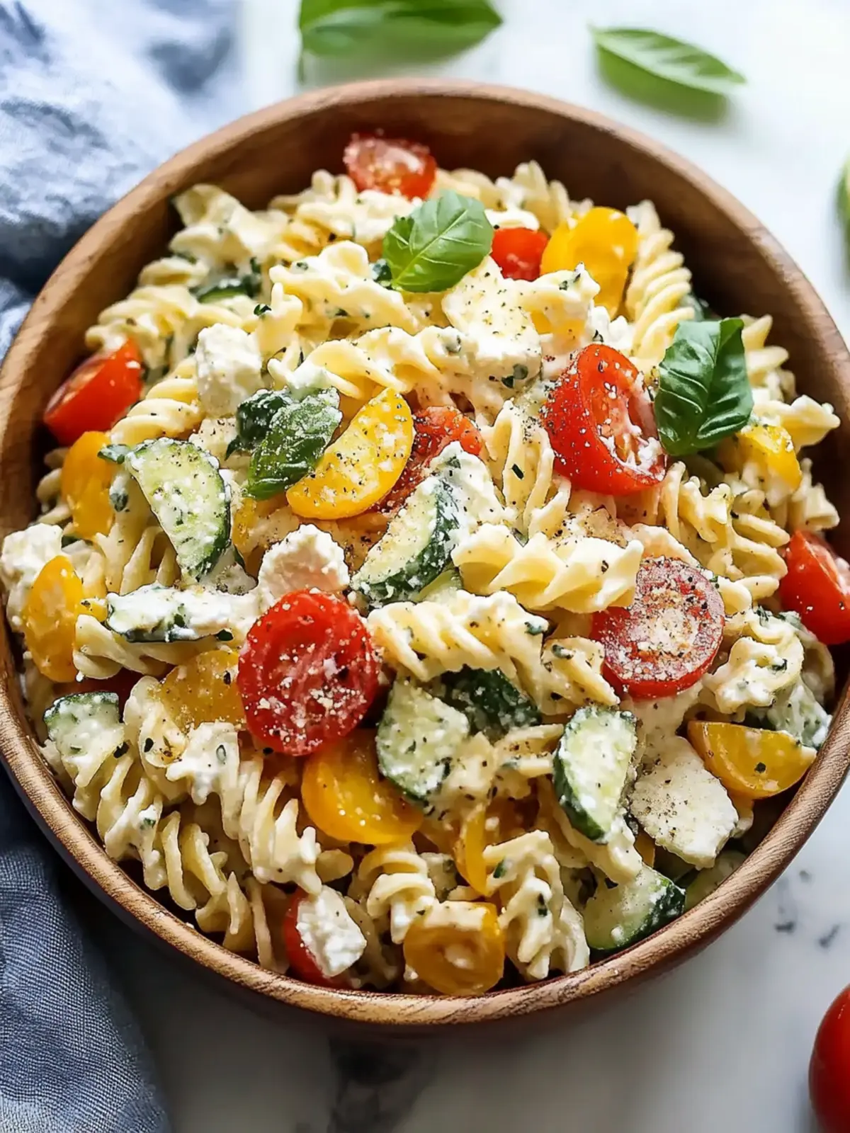 Cottage Cheese Pasta Salad: Healthy Twist for Your Lunch! 2 Cottage Cheese Pasta Salad