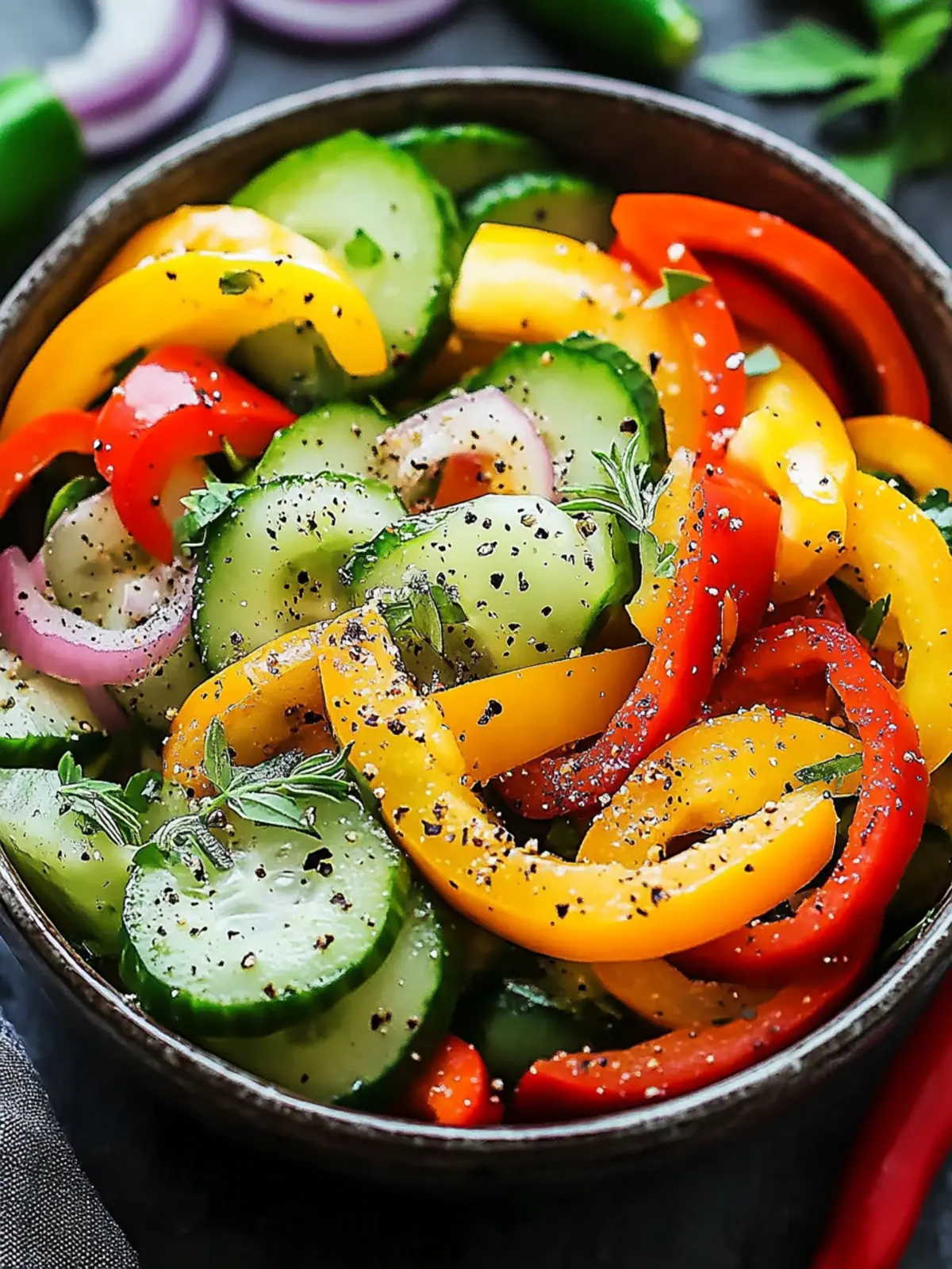 Cucumber Sweet Pepper Salad: Quick, Colorful, and Delicious 3 Cucumber Sweet Pepper Salad