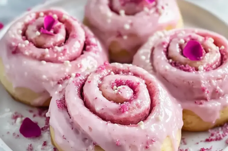 Pink Velvet Cinnamon Rolls