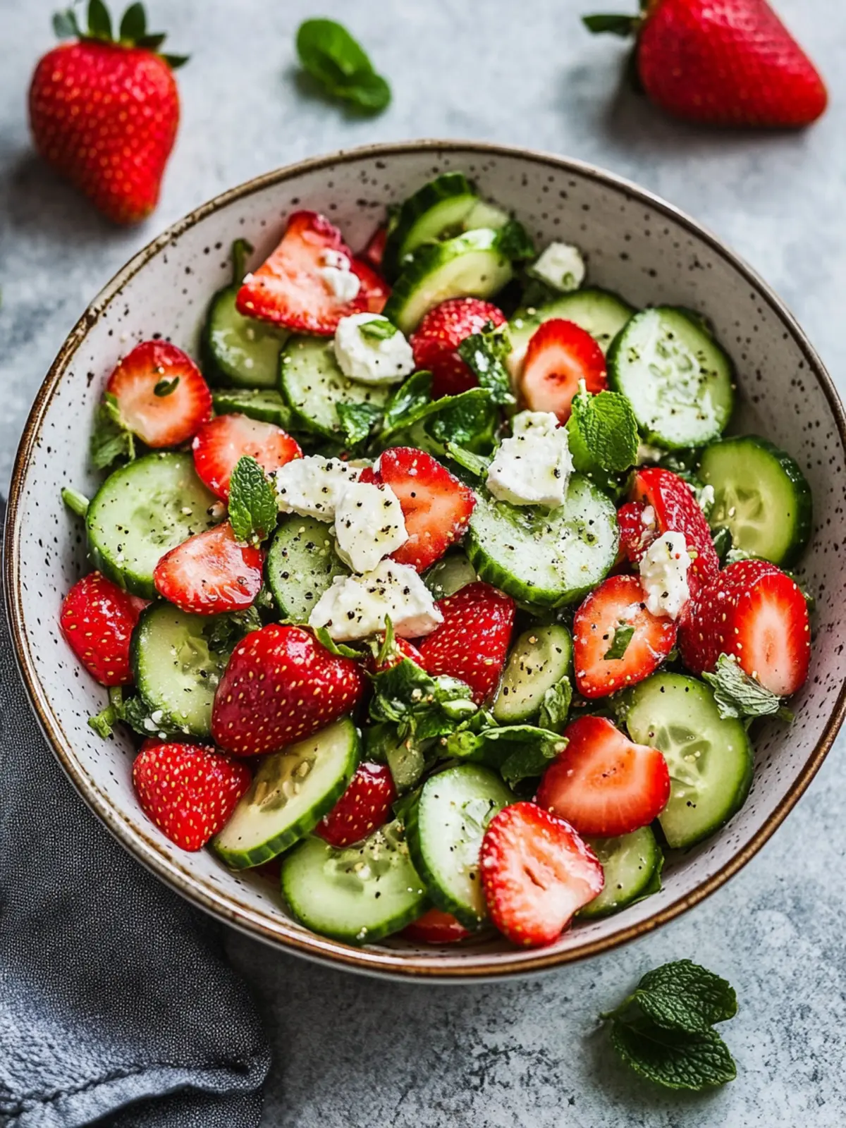Refreshing Strawberry Cucumber Salad in Just 20 Minutes 5 Strawberry Cucumber Salad