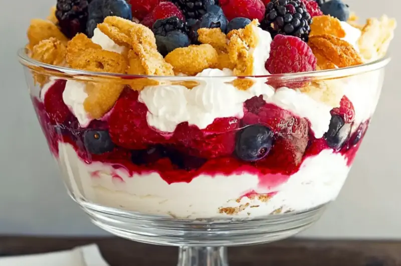 Vanilla Yogurt and Berry Trifle