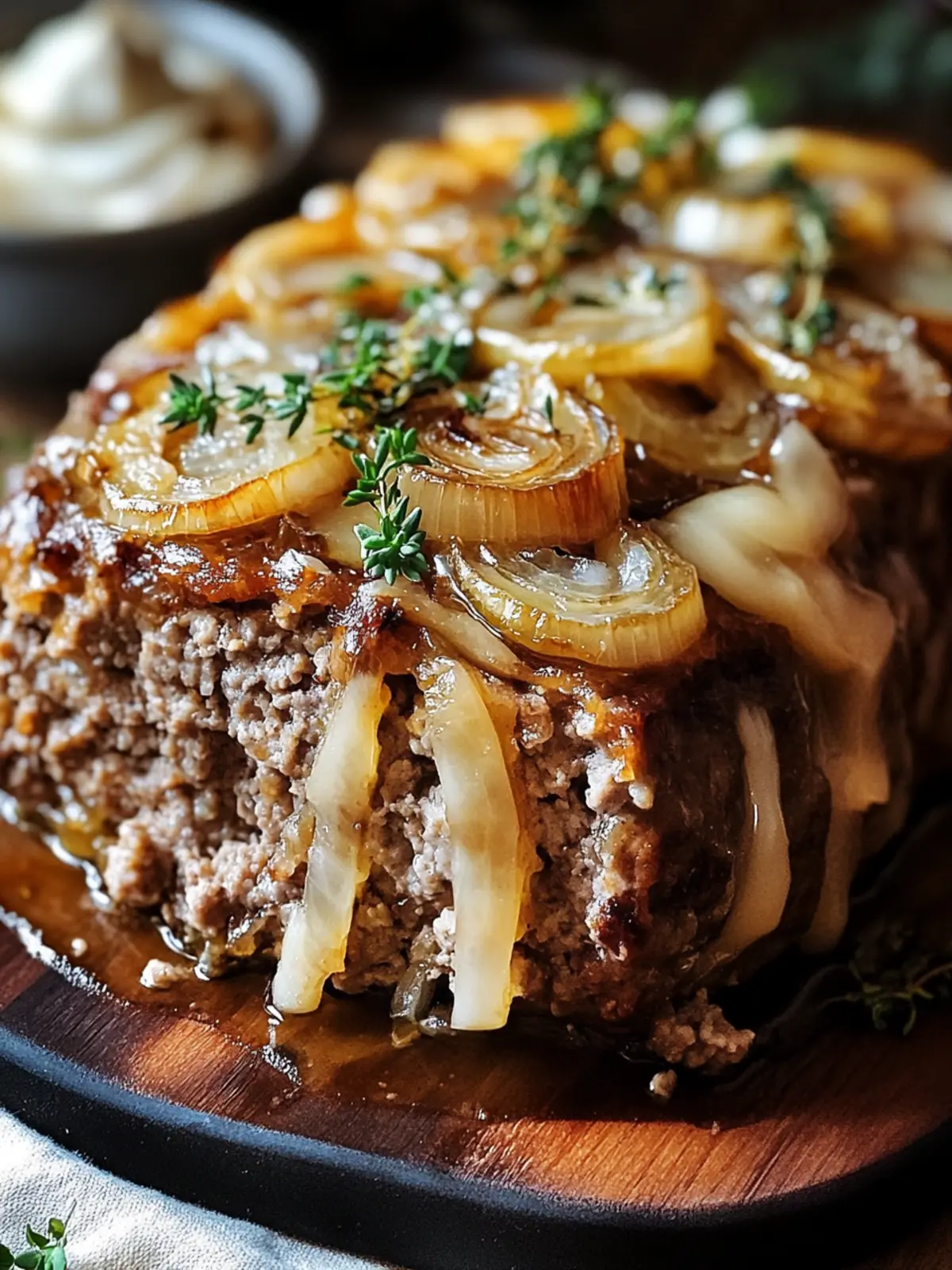 Irresistible French Onion Meatloaf with Cheesy Goodness 3 French Onion Meatloaf
