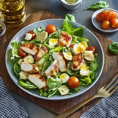 Irresistible Chicken Caesar Salad with Avocado & Feta Twist 9 Chicken Caesar salad