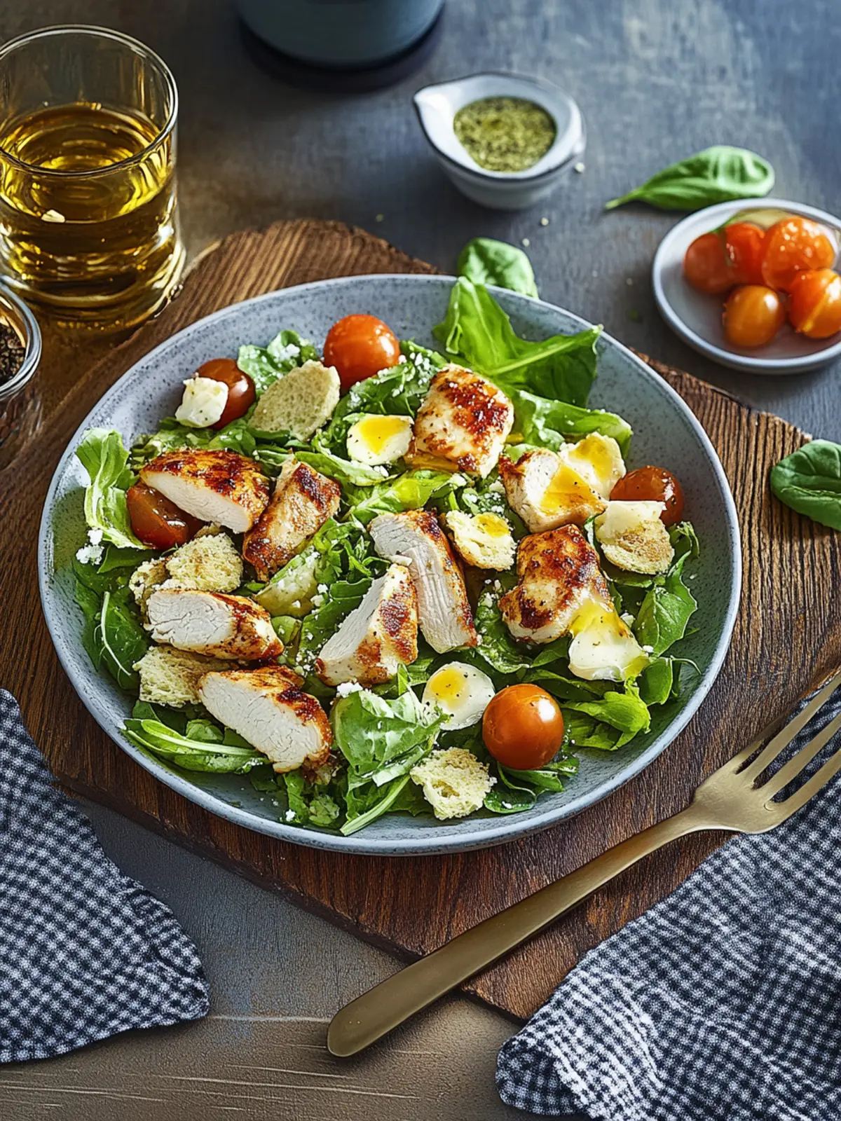 Irresistible Chicken Caesar Salad with Avocado & Feta Twist 5 Chicken Caesar salad