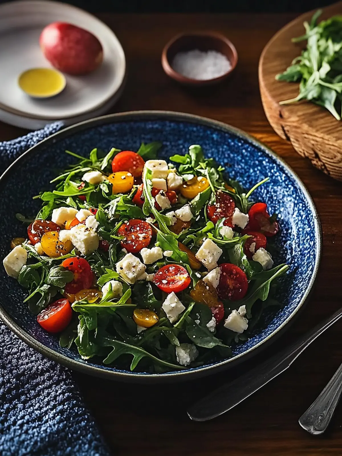 Fresh Arugula Salad with Feta and Pomegranate Bliss 4 Arugula Salad