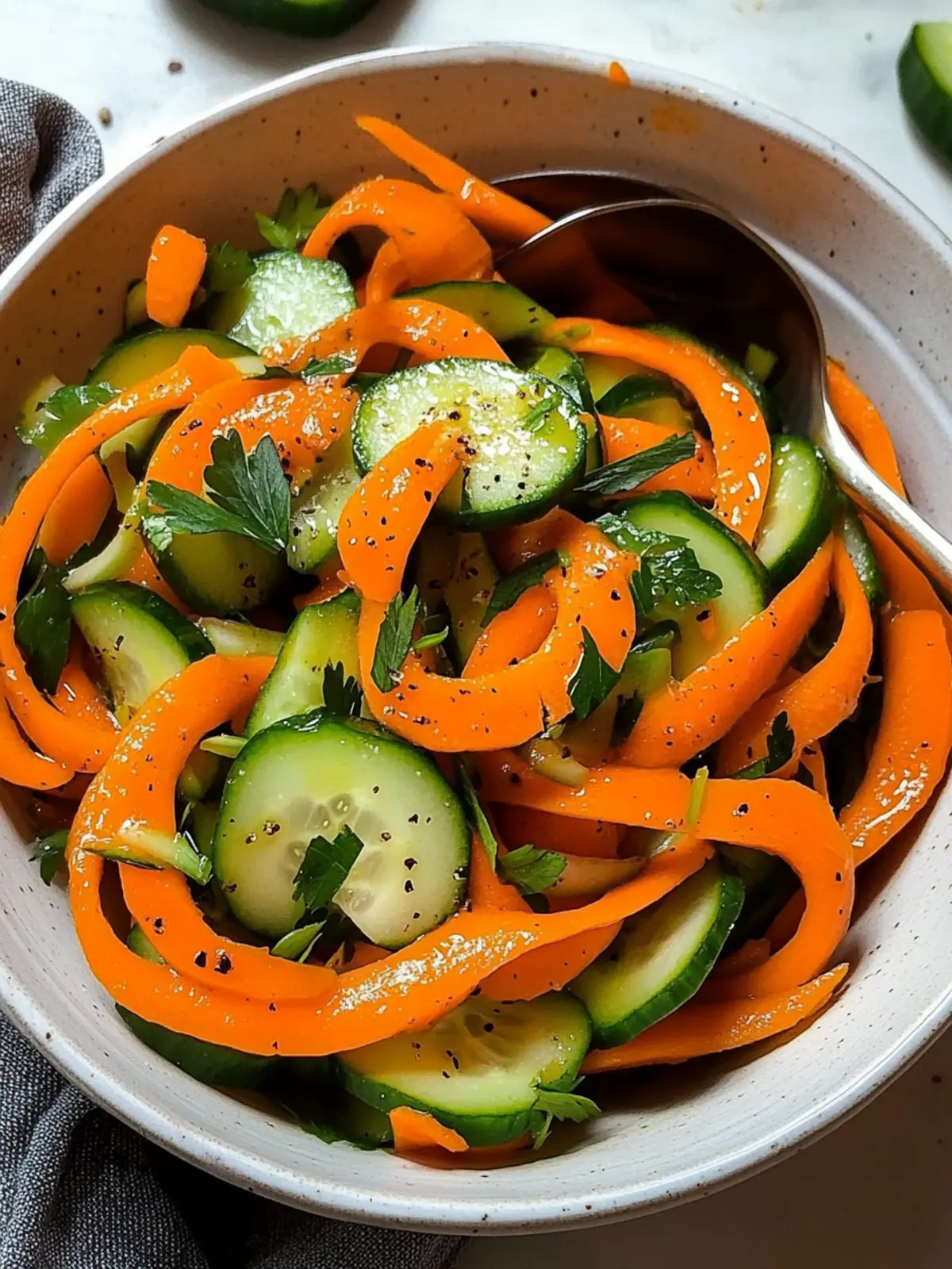 Crispy Cucumber and Carrot Salad for a Fresh Flavor Boost 4 Cucumber and Carrot Salad