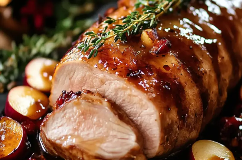 Pork Tenderloin with Apple Cider Glaze