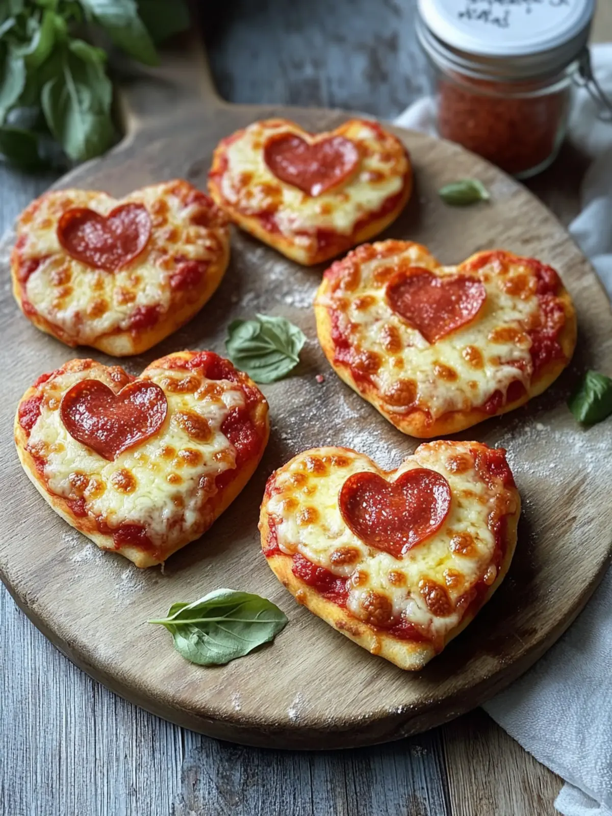 Mini Heart-Shaped Pizzas for a Fun, Romantic Feast 3 Mini Heart-Shaped Pizzas