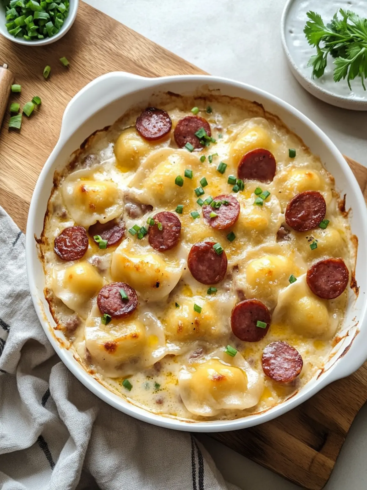 Comforting Pierogi Casserole with Kielbasa for Easy Nights 2 Pierogi Casserole with Kielbasa