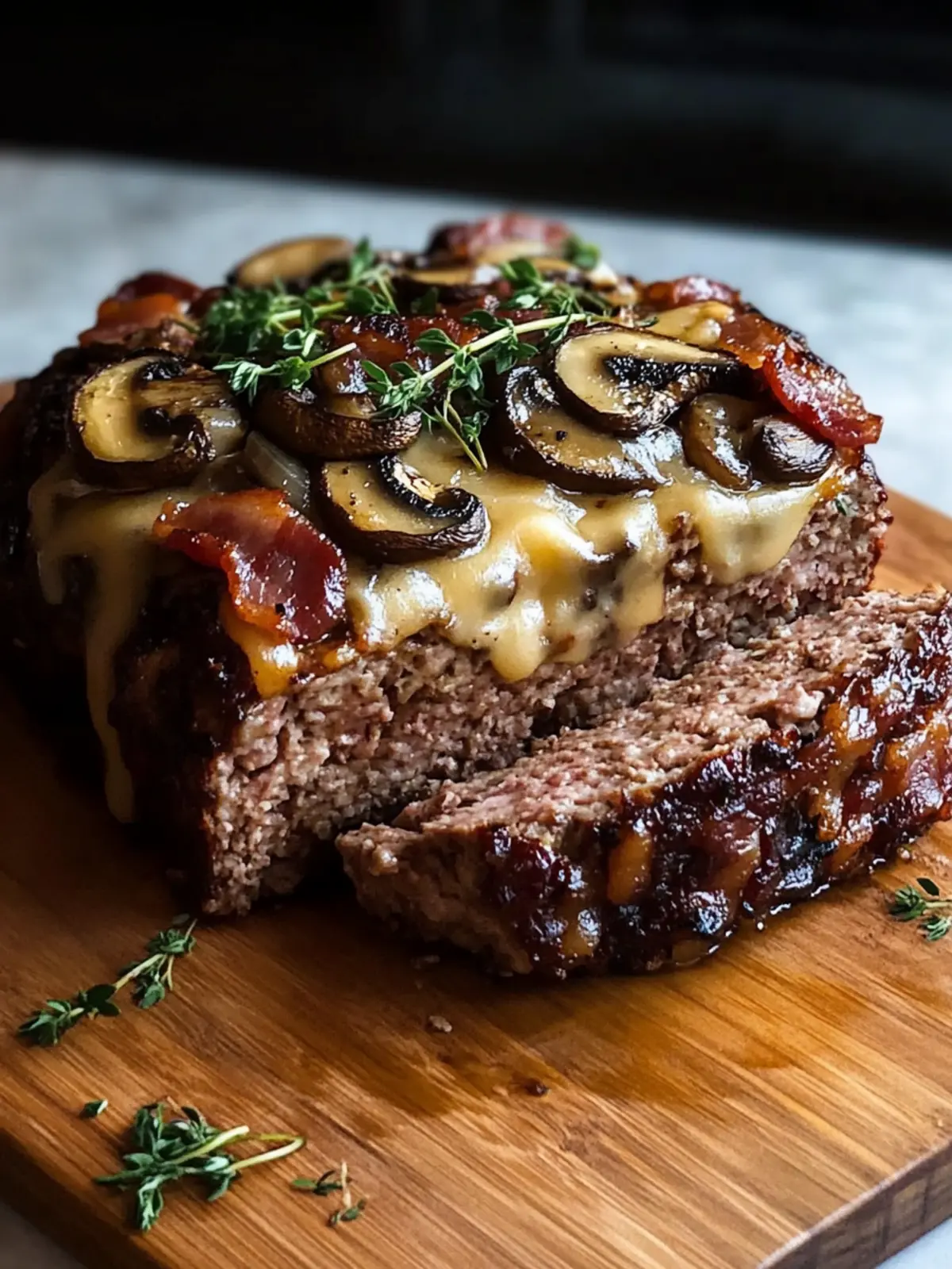Delicious Swiss Bacon Mushroom Meatloaf for Cozy Dinners 3 Swiss Bacon Mushroom Meatloaf